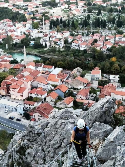From Mostar: Via Ferrata Hum Climbing Experience - Walking back down with your guide’s Mostar context