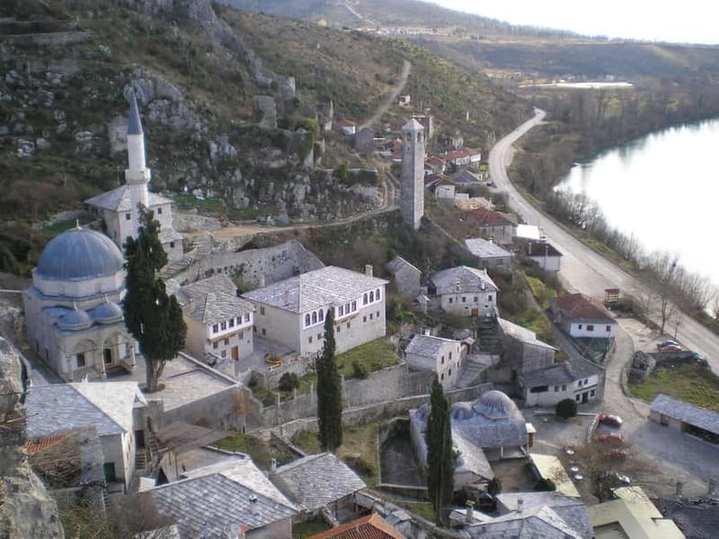 From Sarajevo: Mostar, Kravice Waterfalls and 4 Cities Tour - Konjic and Jablanica: river views and WWII memory in the same day
