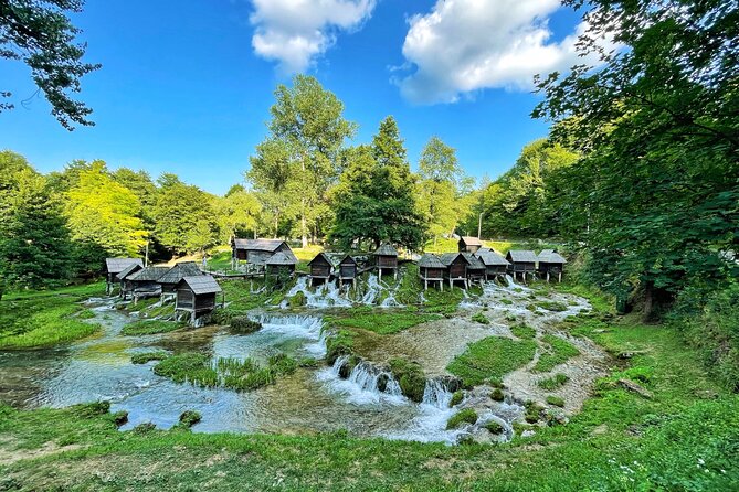 From Sarajevo: Travnik, Jajce, Pliva Lakes & Watermills Tour - Pliva Waterfall and Catacombs: nature then the quiet of history