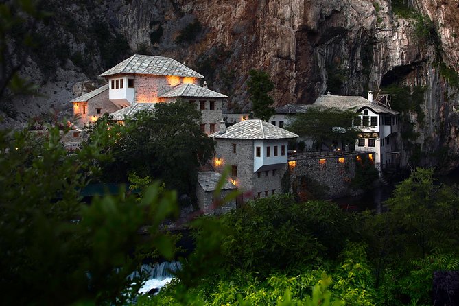 Mostar,Kravica Waterfall,Blagaj,Počitelj - Day Tour from Sarajevo - Blagaj Tekija: Buna Spring, Dervish House, and Cliffside Drama