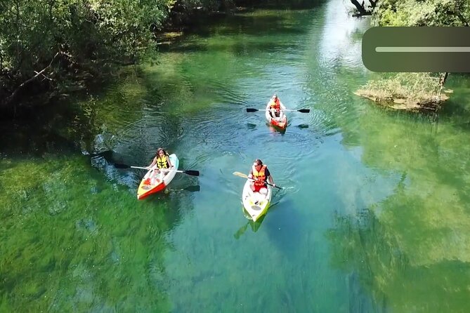 Safari kayak adventure w BBQ & Beer - The spring stop at the base of the hill
