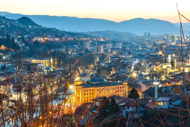 Sarajevo: Nighttime City Highlights Walking Tour - Latin Bridge to Emperor’s Mosque: seeing Sarajevo’s layers in the first 30 minutes