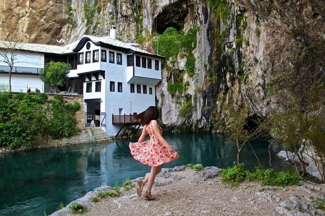 Sarajevo to Split: One-Way Tour via Mostar, Kravica Falls, Blagaj & Pocitelj - Blagaj Tekija by the Buna Spring, Plus a Lunch Break by the Water
