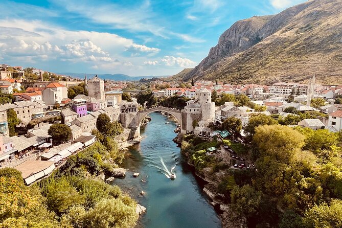 Wine Tasting & Private Walking Tour Mostar - Old Bridge area stop, and how your guide turns a landmark into context
